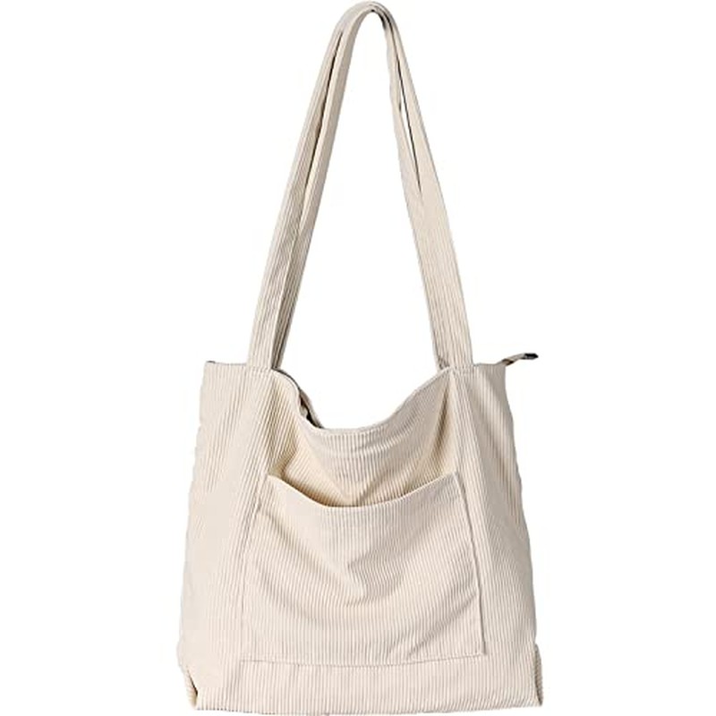Women Corduroy Tote Bag, Large Shoulder Hobo Bags Casual Handbags