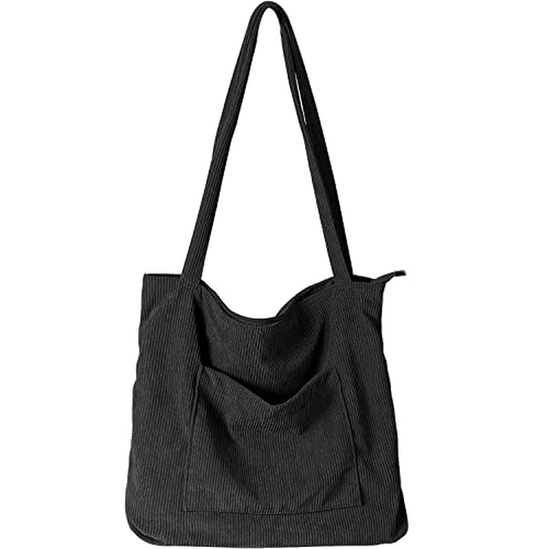 Women Corduroy Tote Bag, Large Shoulder Hobo Bags Casual Handbags