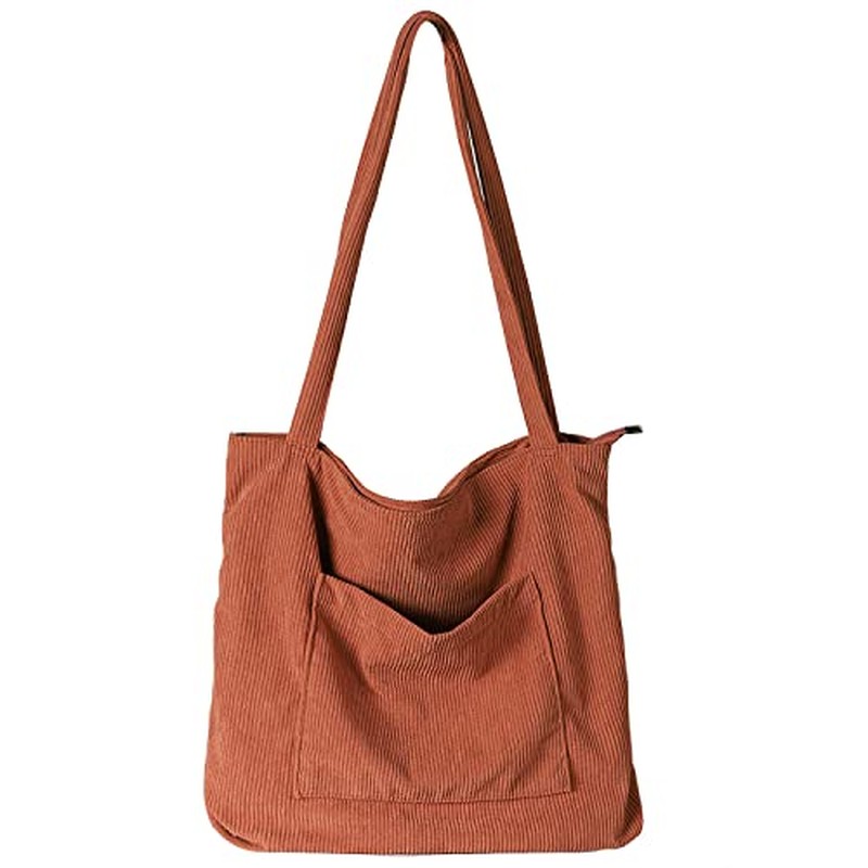 Women Corduroy Tote Bag, Large Shoulder Hobo Bags Casual Handbags
