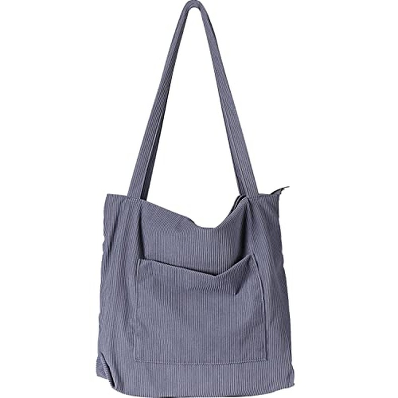 Women Corduroy Tote Bag, Large Shoulder Hobo Bags Casual Handbags detail