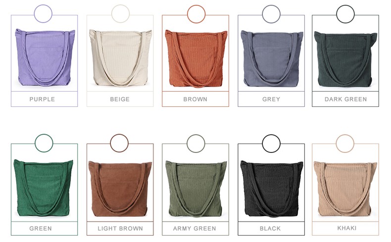 Women Corduroy Tote Bag, Large Shoulder Hobo Bags Casual Handbags detail
