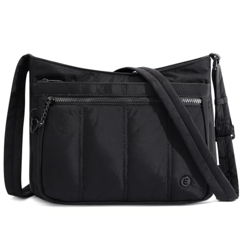 Women's Nylon Crossbody Bag, Puffy Lightweight Shoulder Purse