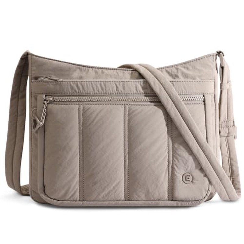 Women's Nylon Crossbody Bag, Puffy Lightweight Shoulder Purse