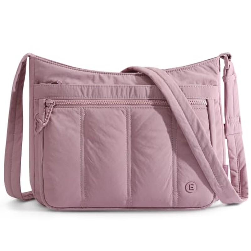 Women's Nylon Crossbody Bag, Puffy Lightweight Shoulder Purse