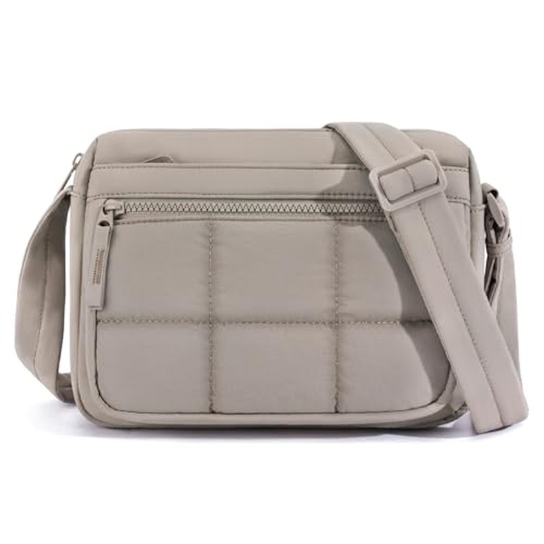 Women's Nylon Crossbody Bag, Puffy Lightweight Shoulder Purse detail