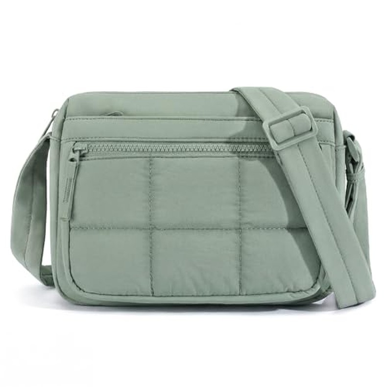 Women's Nylon Crossbody Bag, Puffy Lightweight Shoulder Purse detail
