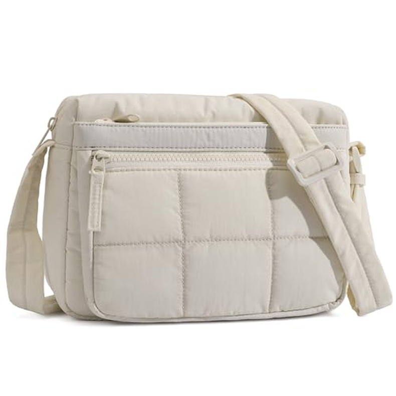 Women's Nylon Crossbody Bag, Puffy Lightweight Shoulder Purse detail