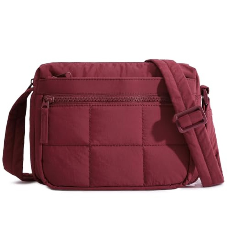 Women's Nylon Crossbody Bag, Puffy Lightweight Shoulder Purse detail