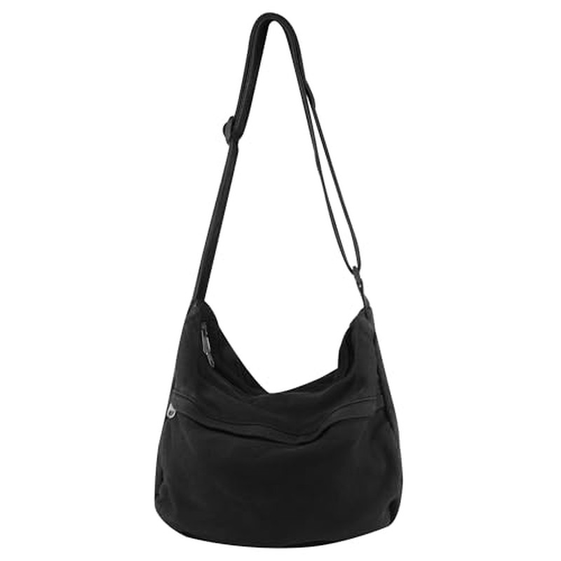Canvas Casual Messenger Bag Hobo Crossbody Bag Canvas Shouder Tote Handbag for Women and Men