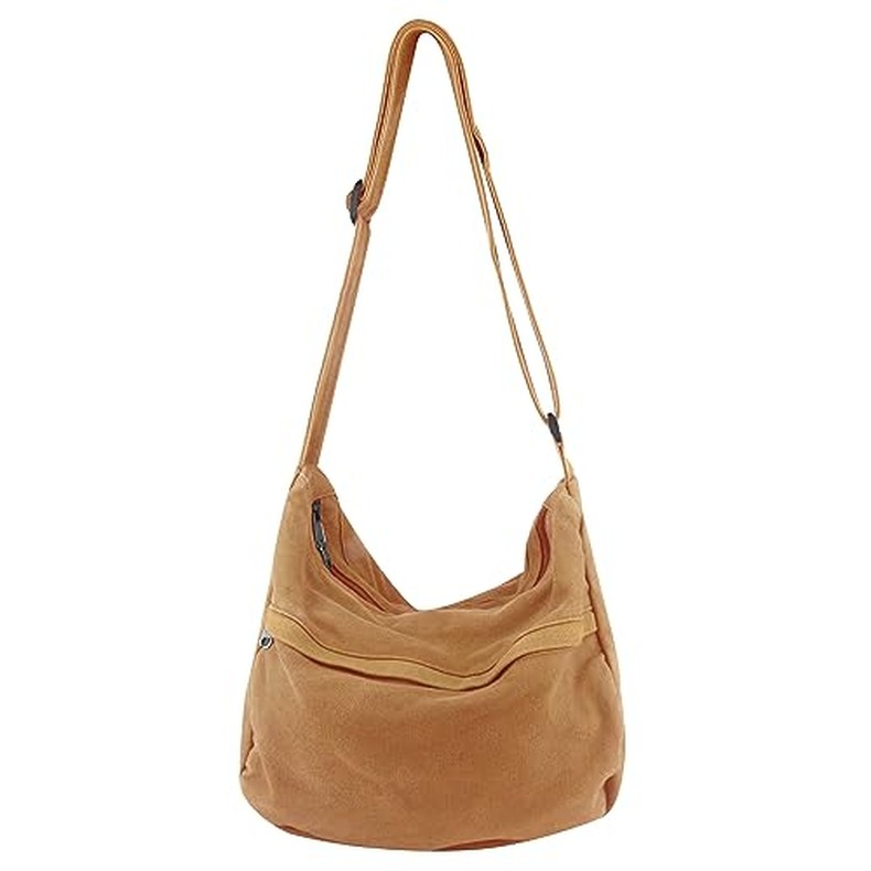 Canvas Casual Messenger Bag Hobo Crossbody Bag Canvas Shouder Tote Handbag for Women and Men