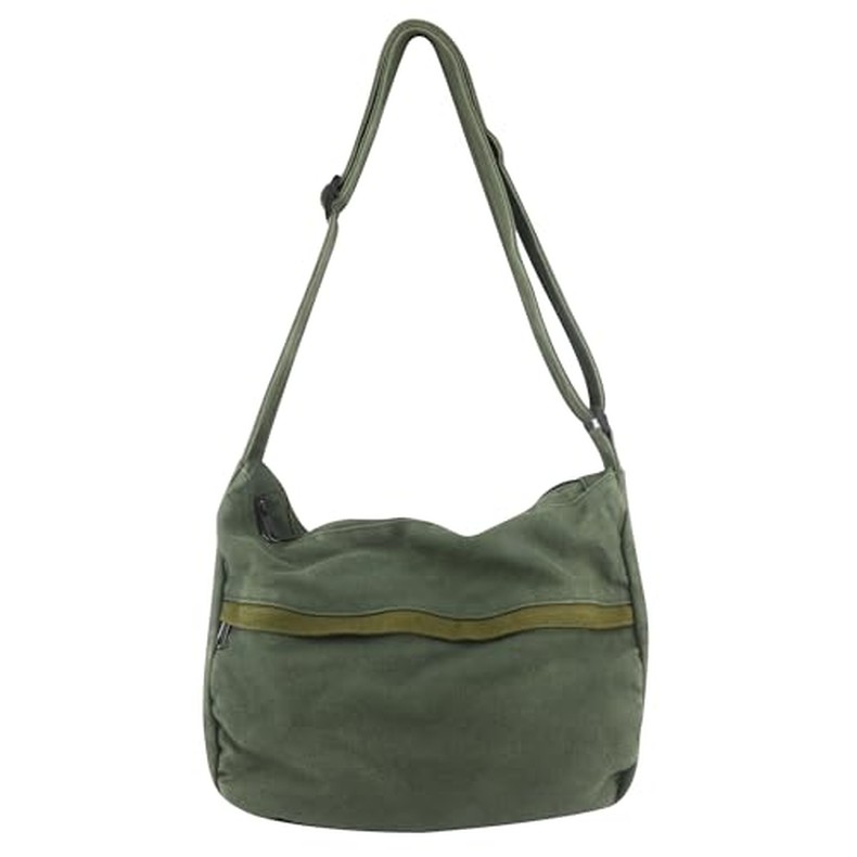Canvas Casual Messenger Bag Hobo Crossbody Bag Canvas Shouder Tote Handbag for Women and Men