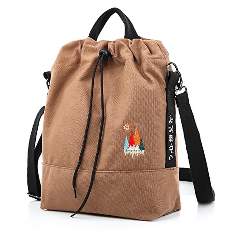 Canvas Crossbody Bag for Women Tote Handbag Slouchy Shoulder Bag