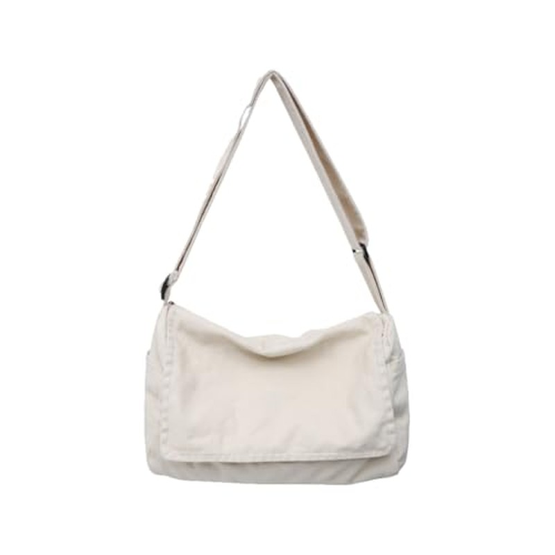 Canvas Messenger Bag Large Satchel Bag Travel Hobo Bag Casual Tote Shoulder Bag for Women and Men