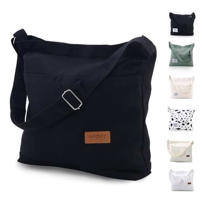 Canvas Tote Bag for Women - Crossbody, Shoulder, Travel & Beach Bag