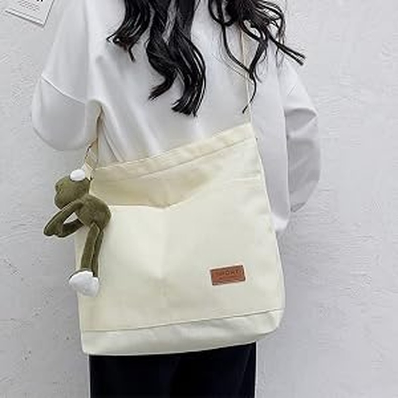 Canvas Tote Bag for Women - Crossbody, Shoulder, Travel & Beach Bag