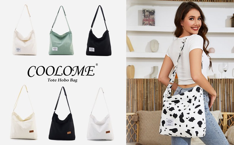 Canvas Tote Bag for Women - Crossbody, Shoulder, Travel & Beach Bag