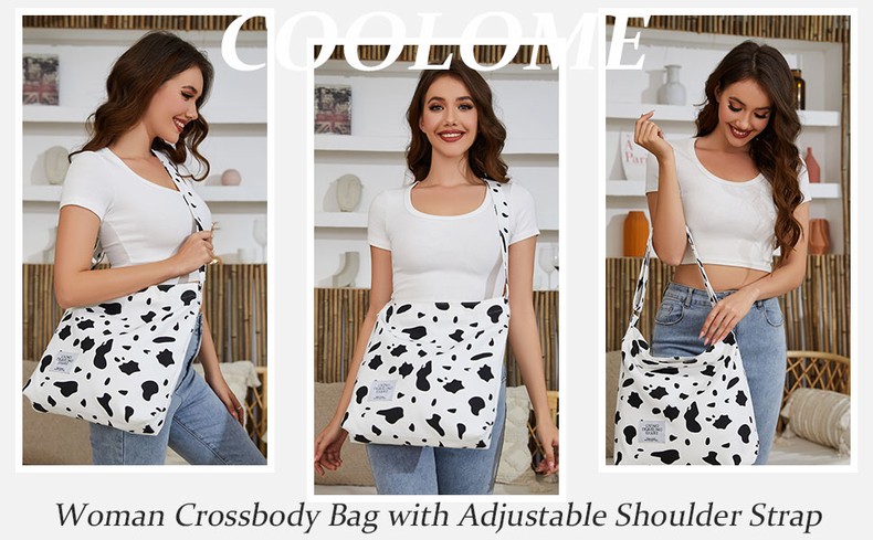 Canvas Tote Bag for Women - Crossbody, Shoulder, Travel & Beach Bag