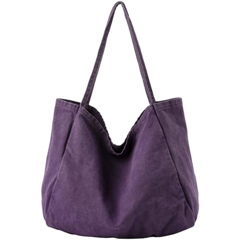 Canvas Tote Bag for Women Large Hobo Shoulder Bag for Work Travel Casual Message Bag Tote Purse hand