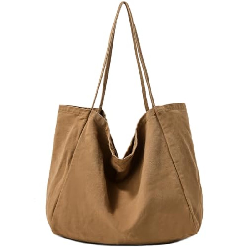 Canvas Tote Bag for Women Large Hobo Shoulder Bag for Work Travel Casual Message Bag Tote Purse hand