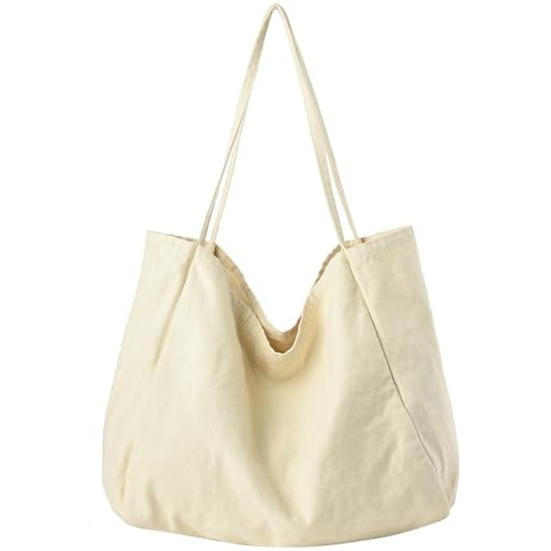 Canvas Tote Bag for Women Large Hobo Shoulder Bag for Work Travel Casual Message Bag Tote Purse hand