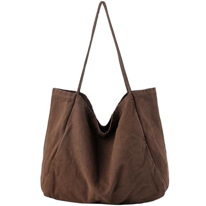 Canvas Tote Bag for Women Large Hobo Shoulder Bag for Work Travel Casual Message Bag Tote Purse hand