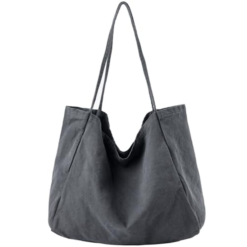 Canvas Tote Bag for Women Large Hobo Shoulder Bag for Work Travel Casual Message Bag Tote Purse hand
