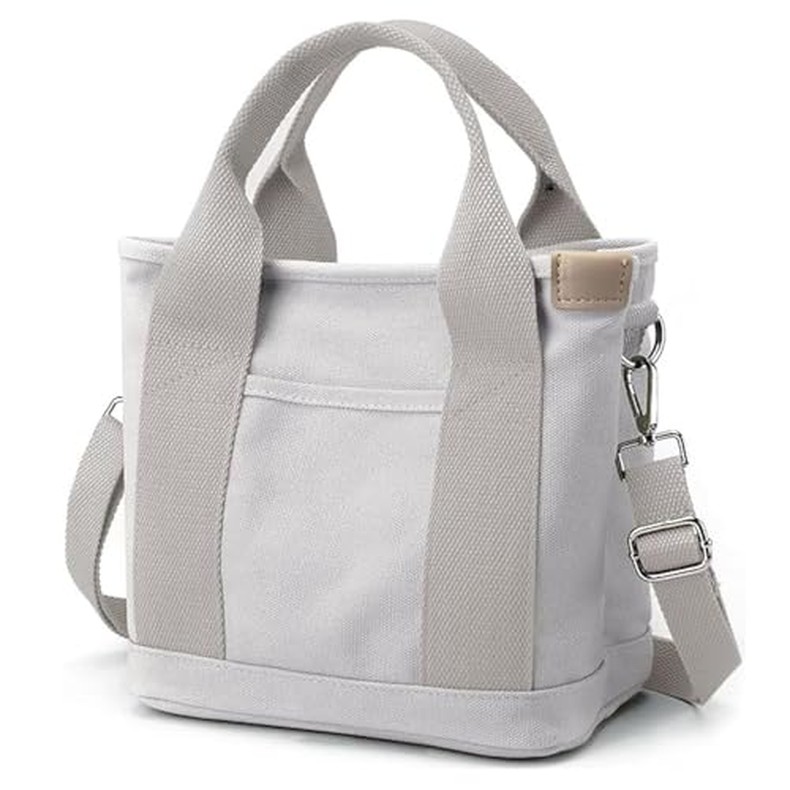 Canvas Tote Bag for Women,Small Totes Bags with Zipper Crossbody Purse with Pockets Large Shoulder H