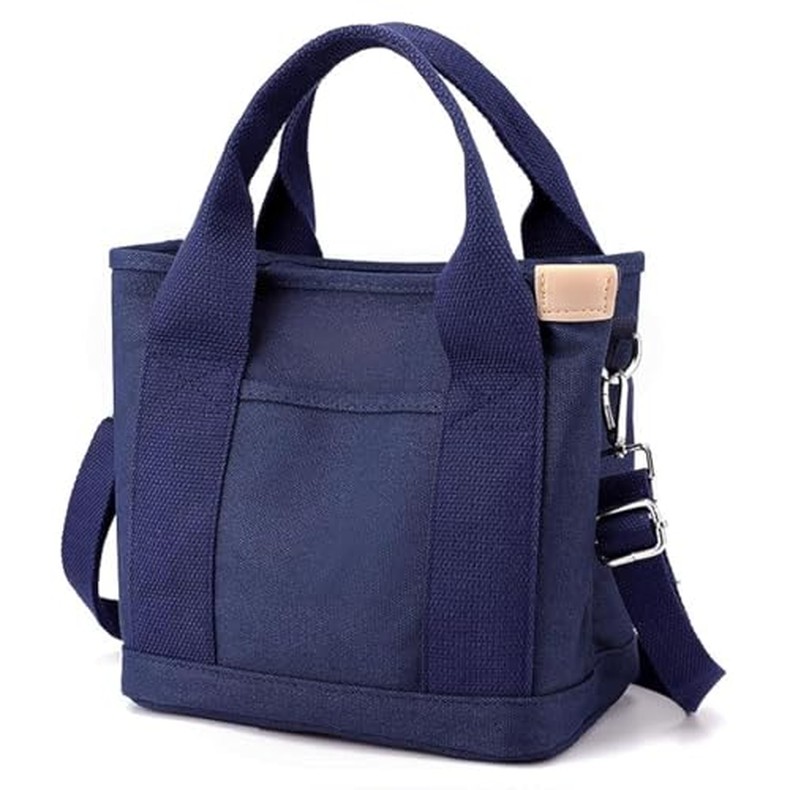 Canvas Tote Bag for Women,Small Totes Bags with Zipper Crossbody Purse with Pockets Large Shoulder H