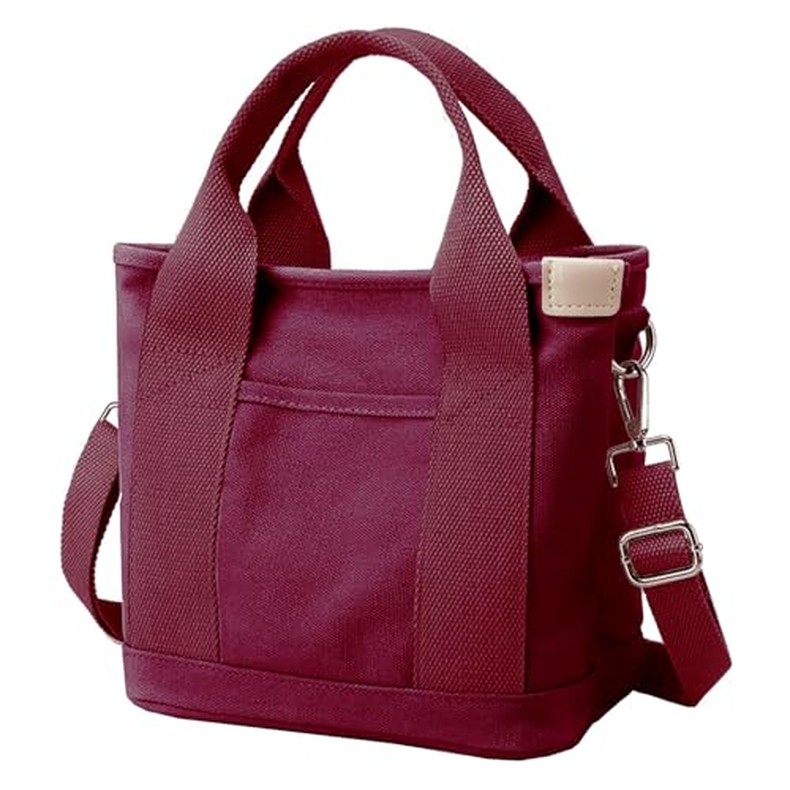 Canvas Tote Bag for Women,Small Totes Bags with Zipper Crossbody Purse with Pockets Large Shoulder H