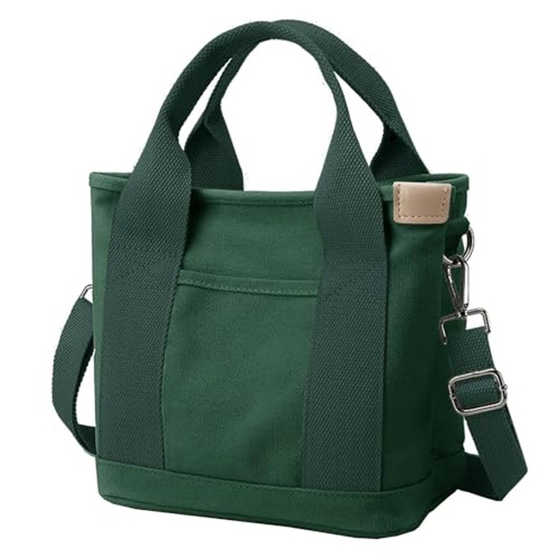 Canvas Tote Bag for Women,Small Totes Bags with Zipper Crossbody Purse with Pockets Large Shoulder H