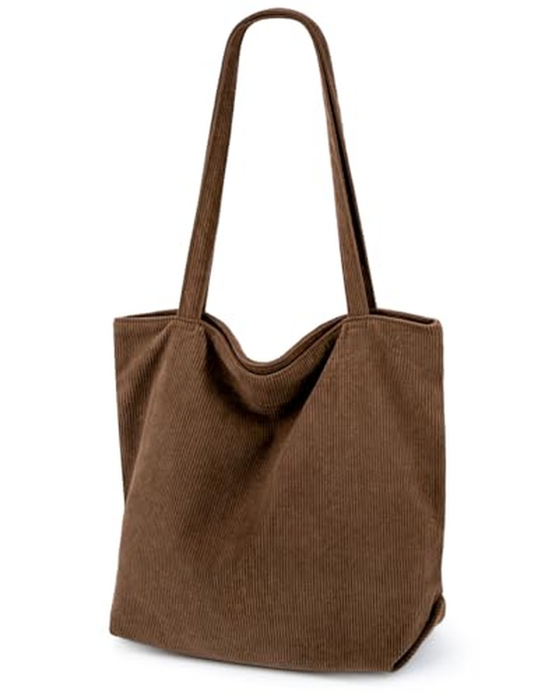 Corduroy Tote Bag for Women,Hobo HandBags with Zipper