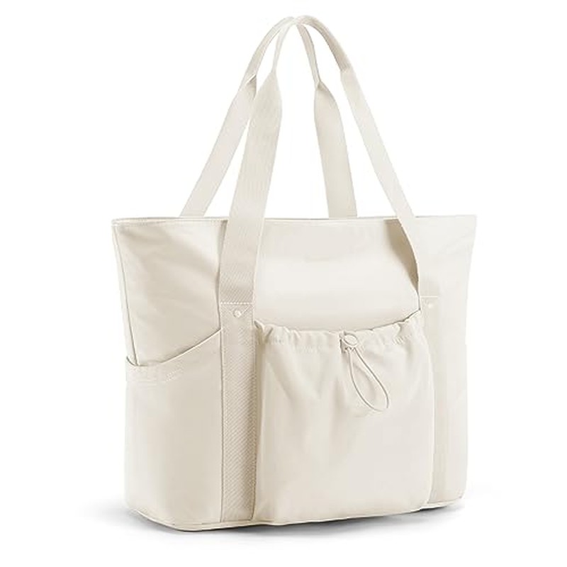 Foldable Tote Bag with Drawstring Bag, Tote Bag Shoulder Bag Top Handle Handbag for Travel,