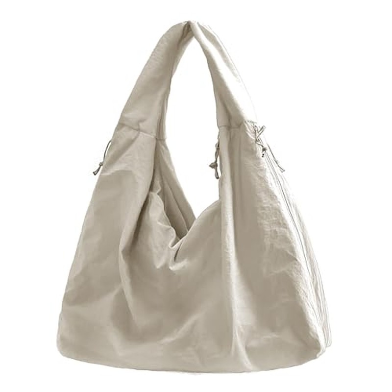 Large Nylon Hobo Bag Women Crescent Shoulder Bag Vintage Tote Bag Casual Shopper Handbag f