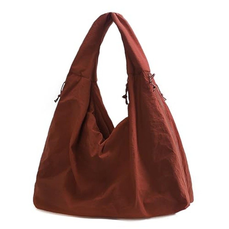 Large Nylon Hobo Bag Women Crescent Shoulder Bag Vintage Tote Bag Casual Shopper Handbag f