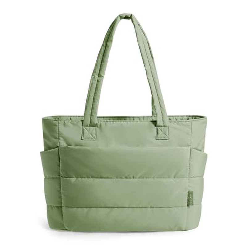 Puffy Tote Bag for Women, Lightweight Work Tote Handbag