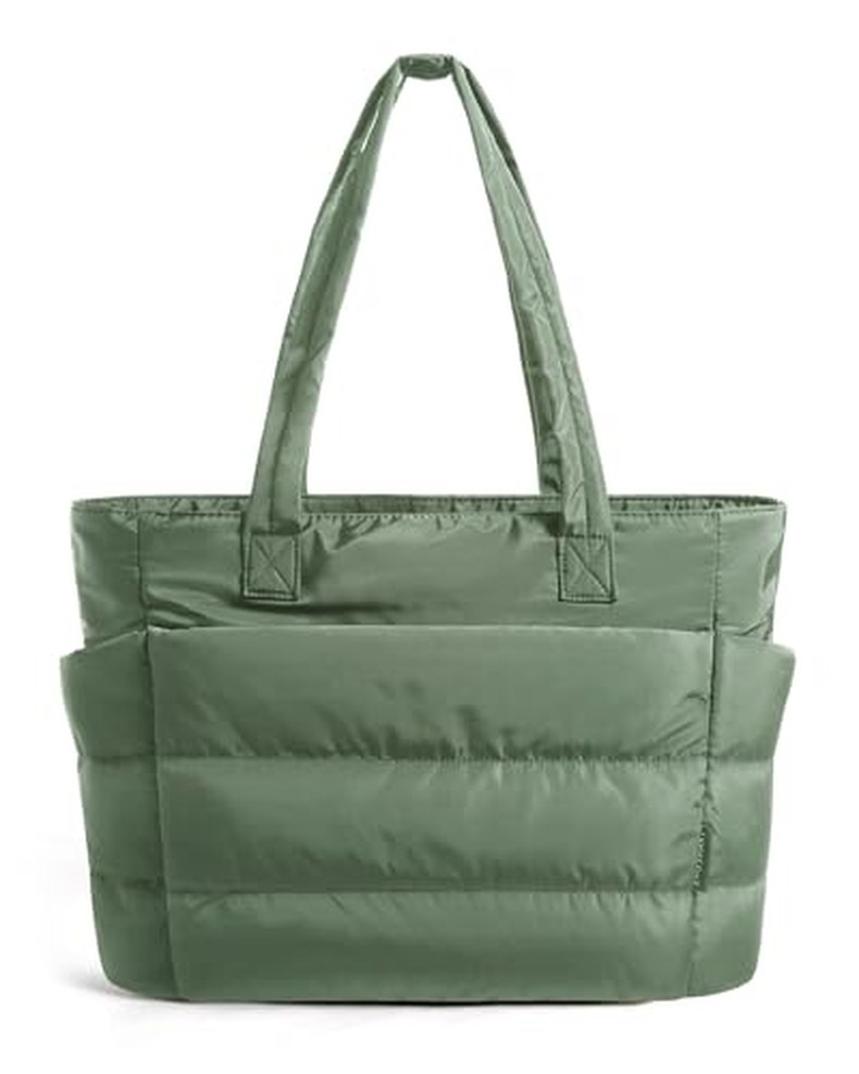 Puffy Tote Bag for Women, Lightweight Work Tote Handbag