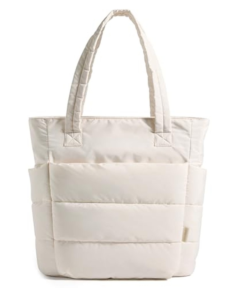 Puffy Tote Bag for Women, Lightweight Work Tote Handbag