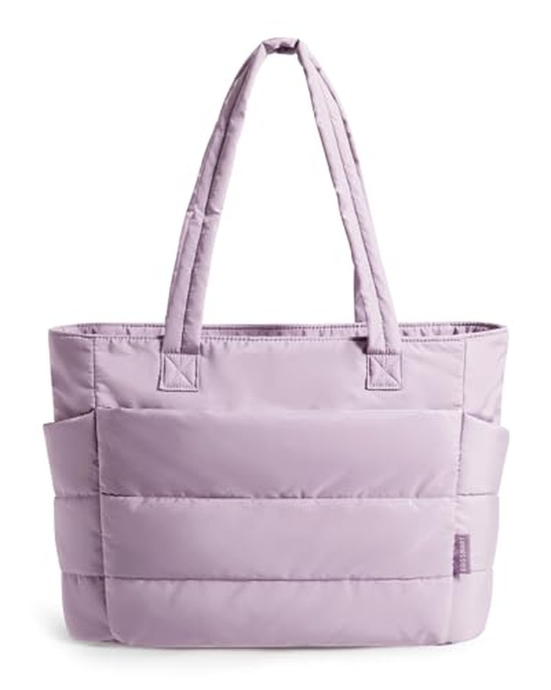 Puffy Tote Bag for Women, Lightweight Work Tote Handbag