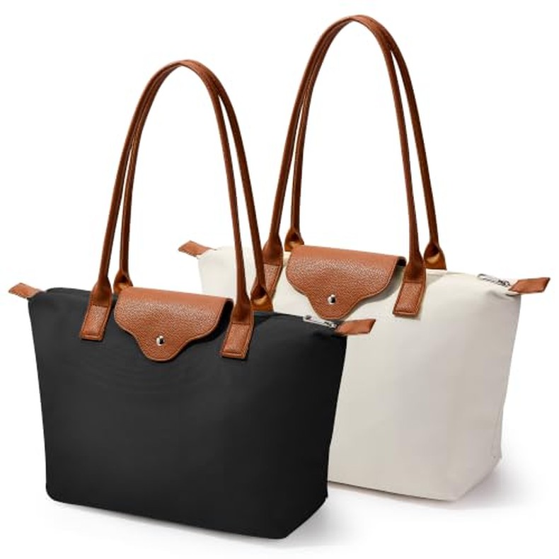 Tote Bag for Women Nylon Top-Handle Purse,Large Capacity Shoulder Hobo handBag with Zipper Le