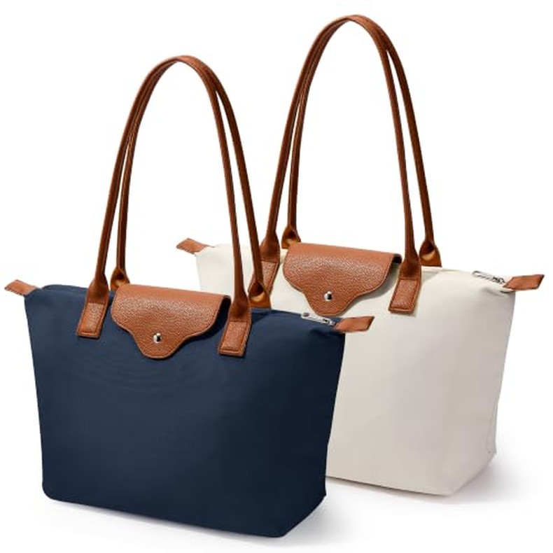 Tote Bag for Women Nylon Top-Handle Purse,Large Capacity Shoulder Hobo handBag with Zipper Le