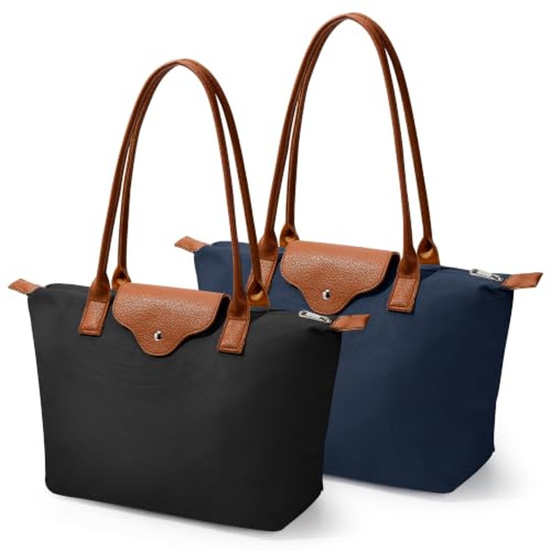 Tote Bag for Women Nylon Top-Handle Purse,Large Capacity Shoulder Hobo handBag with Zipper Le