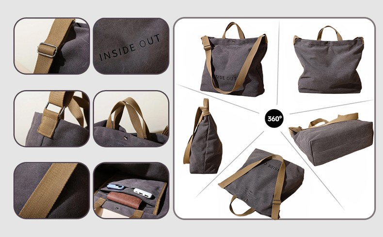 Women Canvas Tote Handbags Casual Shoulder Work Bag Crossbody Top Handle Bag Cross-body Handbags
