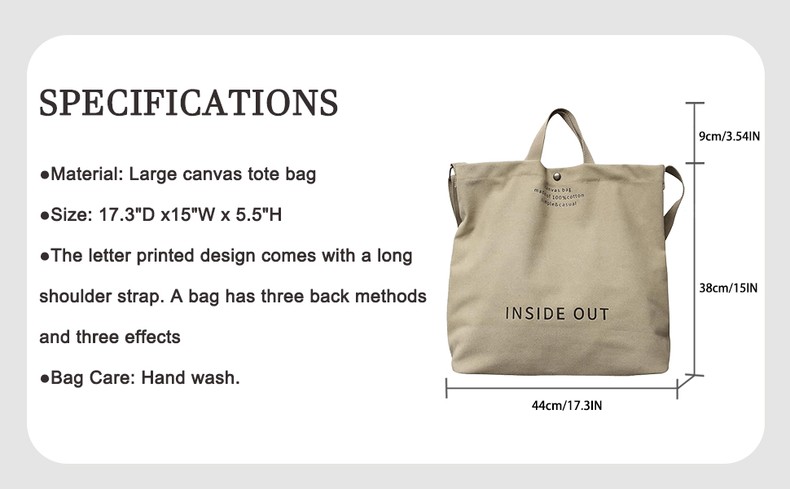 Women Canvas Tote Handbags Casual Shoulder Work Bag Crossbody Top Handle Bag Cross-body Handbags