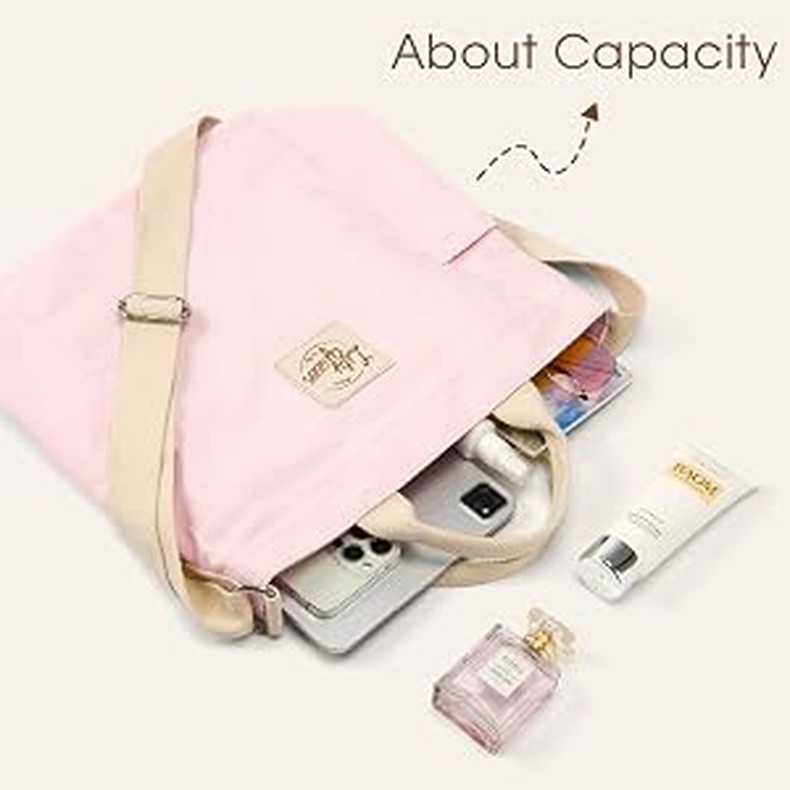 Women Canvas Tote Handbags Casual Shoulder Work Bag Crossbody