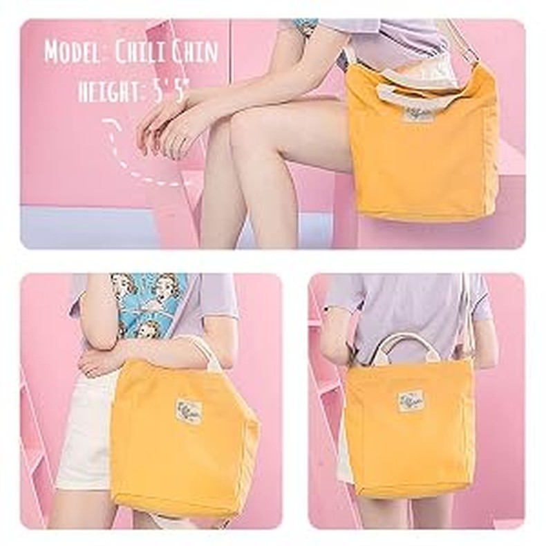 Women Canvas Tote Handbags Casual Shoulder Work Bag Crossbody