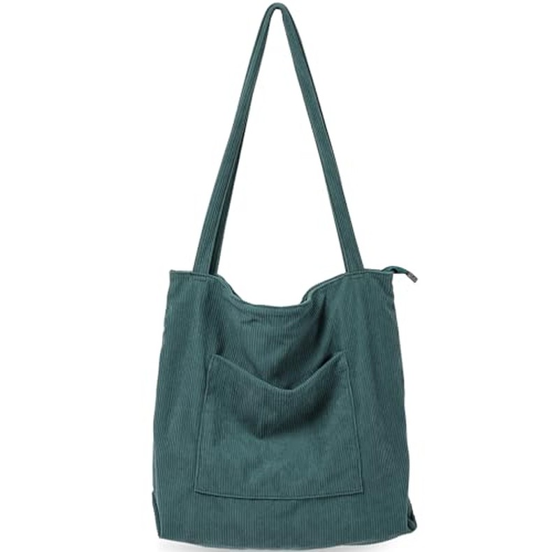 Women Corduroy Tote Bag, Large Shoulder Hobo Bags Casual Handbags