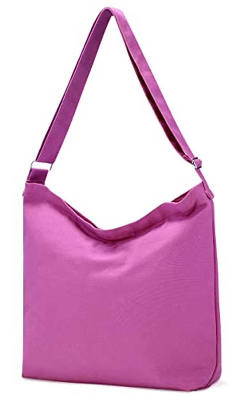 Women's blank large Size Canvas Crossbody Tote Handbags Shoulder Bag Hobo Casual Tote Diy-gifts